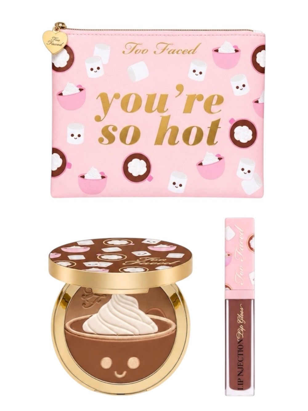 TOO FACED YOU’RE SO HOT-HOT COCOA BRONZER & LIP GLOSS SET - BRAND NEW, NO BOX